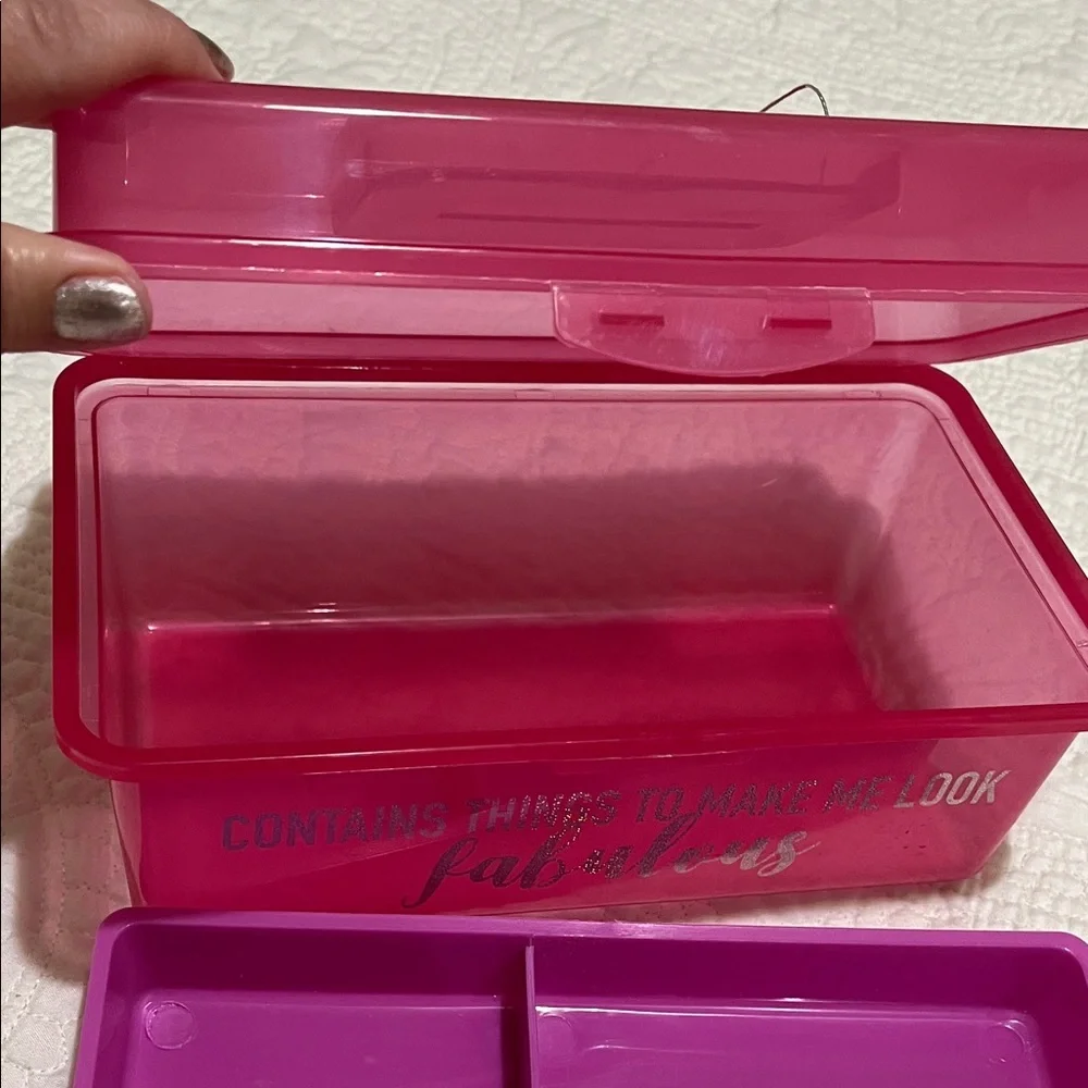Pink Storage Box with Handle